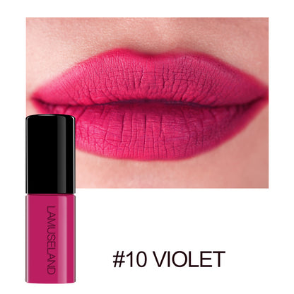 12 Farben, haltbar, wasserfest, antihaftbeschichtet, Lippenstiftprobe, matt, Lip Glaze