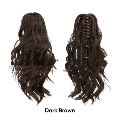 Birnenförmiger Haarknoten, hoher Pferdeschwanz aus Kunstfasern