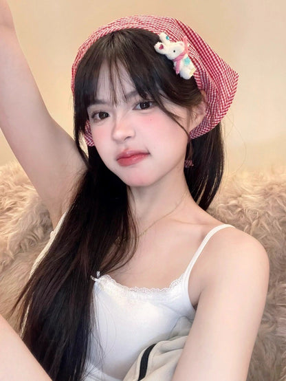 Female Sweet Dopamine Lace Hair Band Headcloth