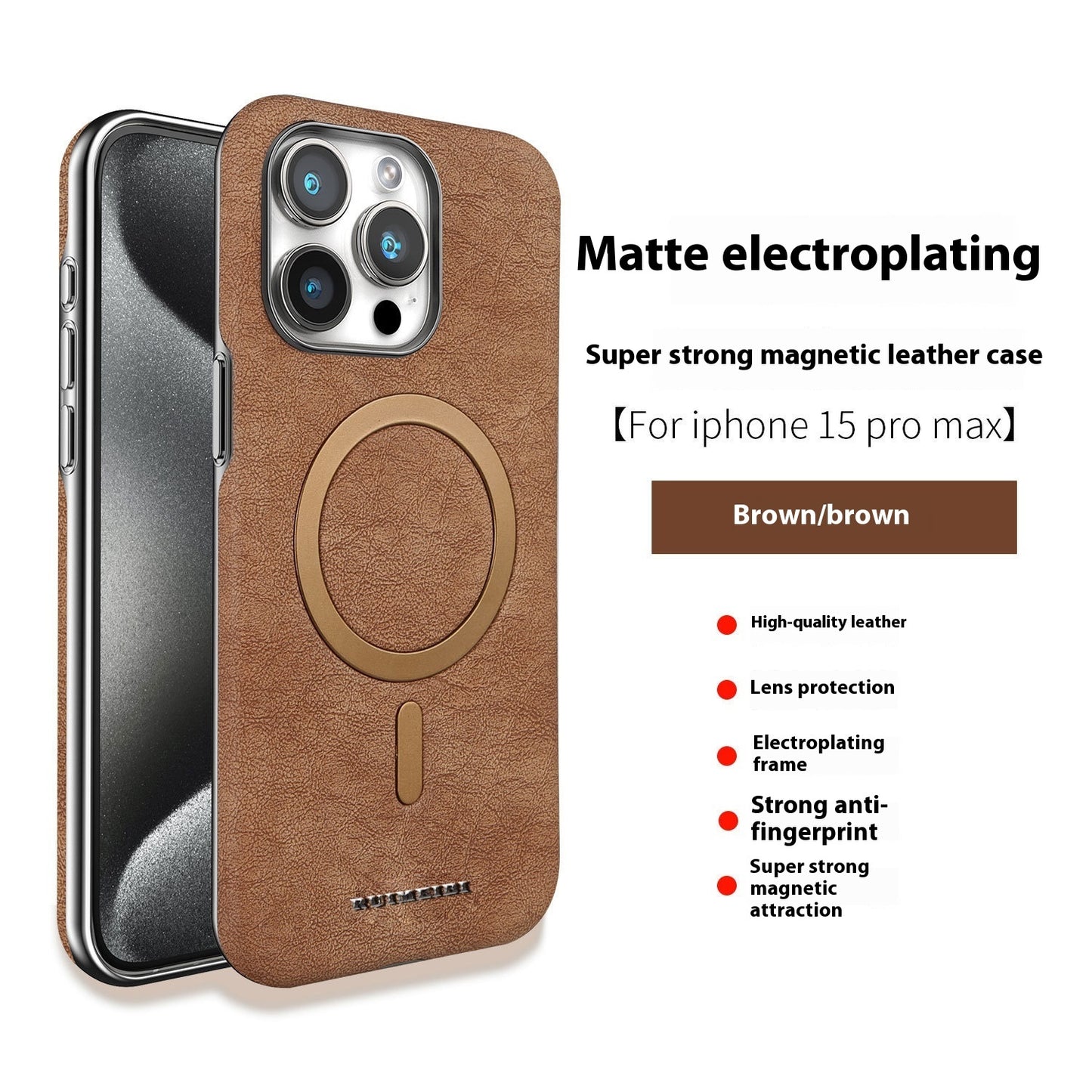 Galvanisierte Halbpackung Externe Magnetring-Handy-Schutzhülle