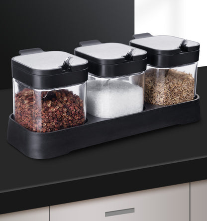 Hitzebeständige Salzstreuerflasche aus Glas mit Griff, Gewürzglas