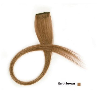 Buntes Haar, hängende Ohren, gefärbte Perücke, Haarverlängerung, farbige Streifen, angesagte Farben