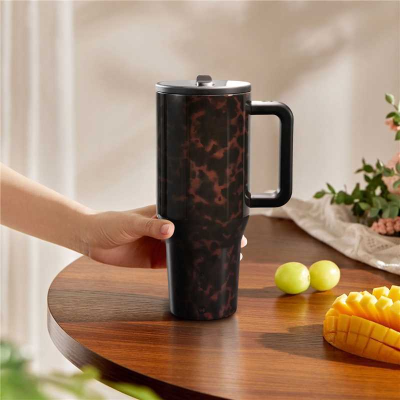 304 Stainless Steel Leopard Print Insulated Cup