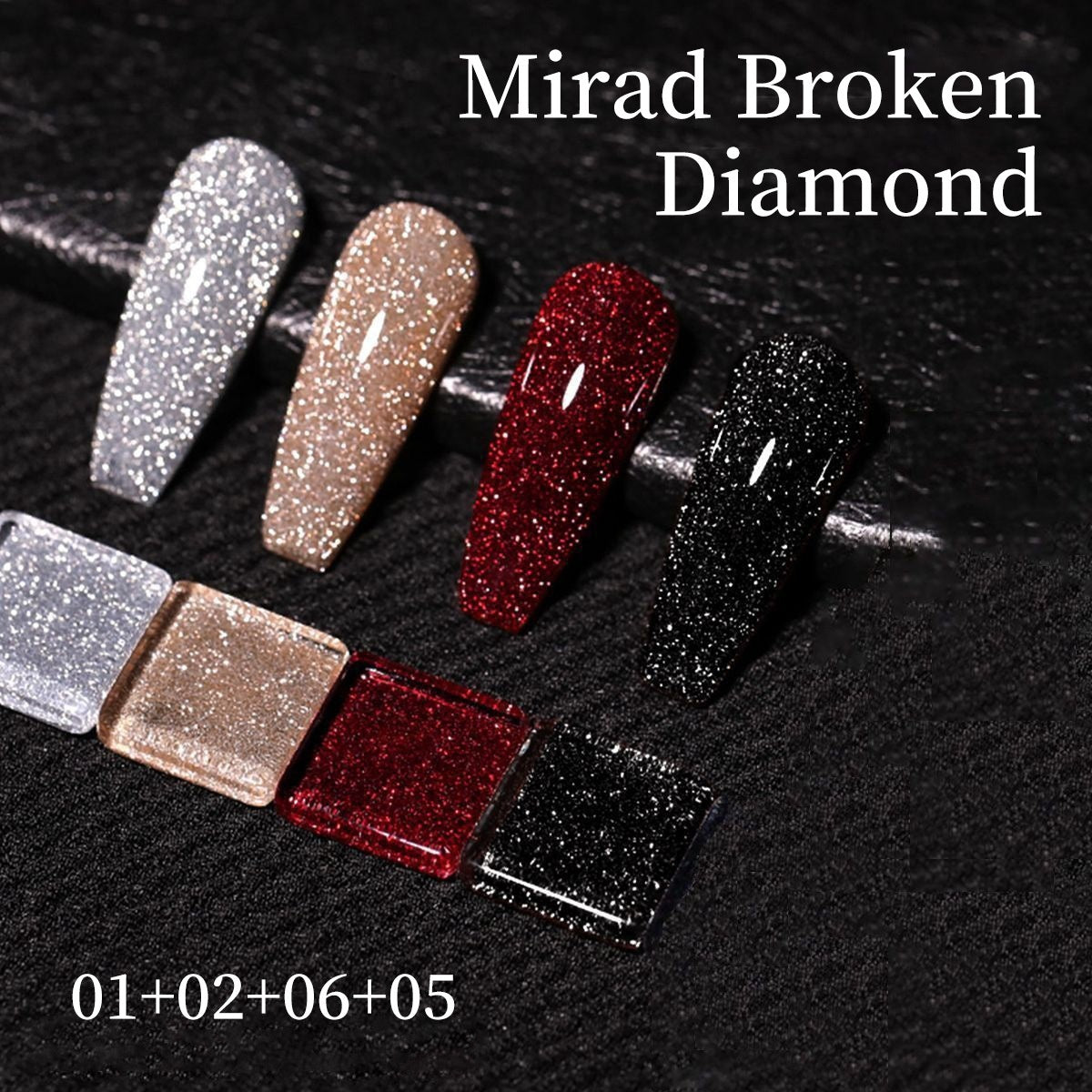 Auffälliges, reflektierendes Glitzer-Nagelgel im Nachtclub-Stil