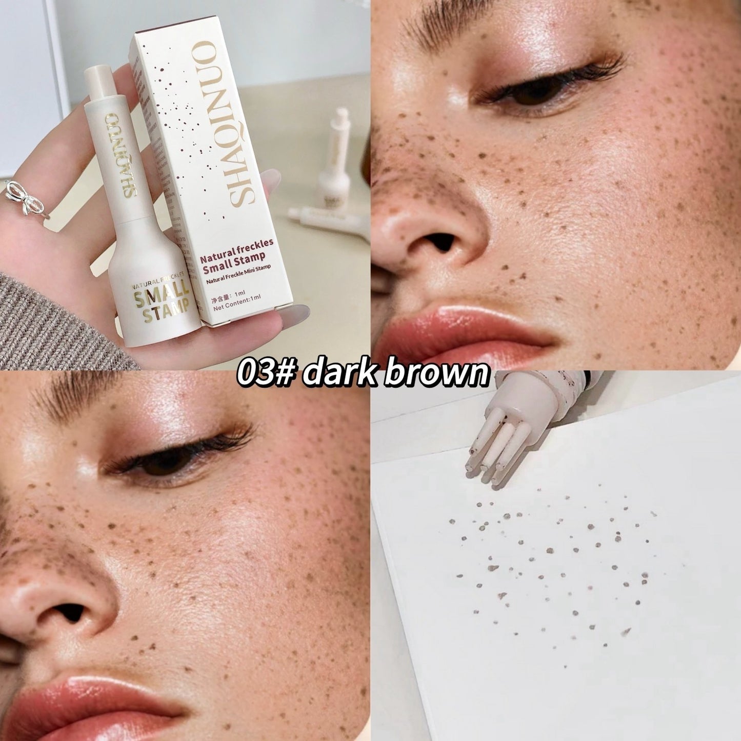 Mini-Stempel mit natürlichem Sommersprossenmotiv, wasserfest und fleckenentfernend