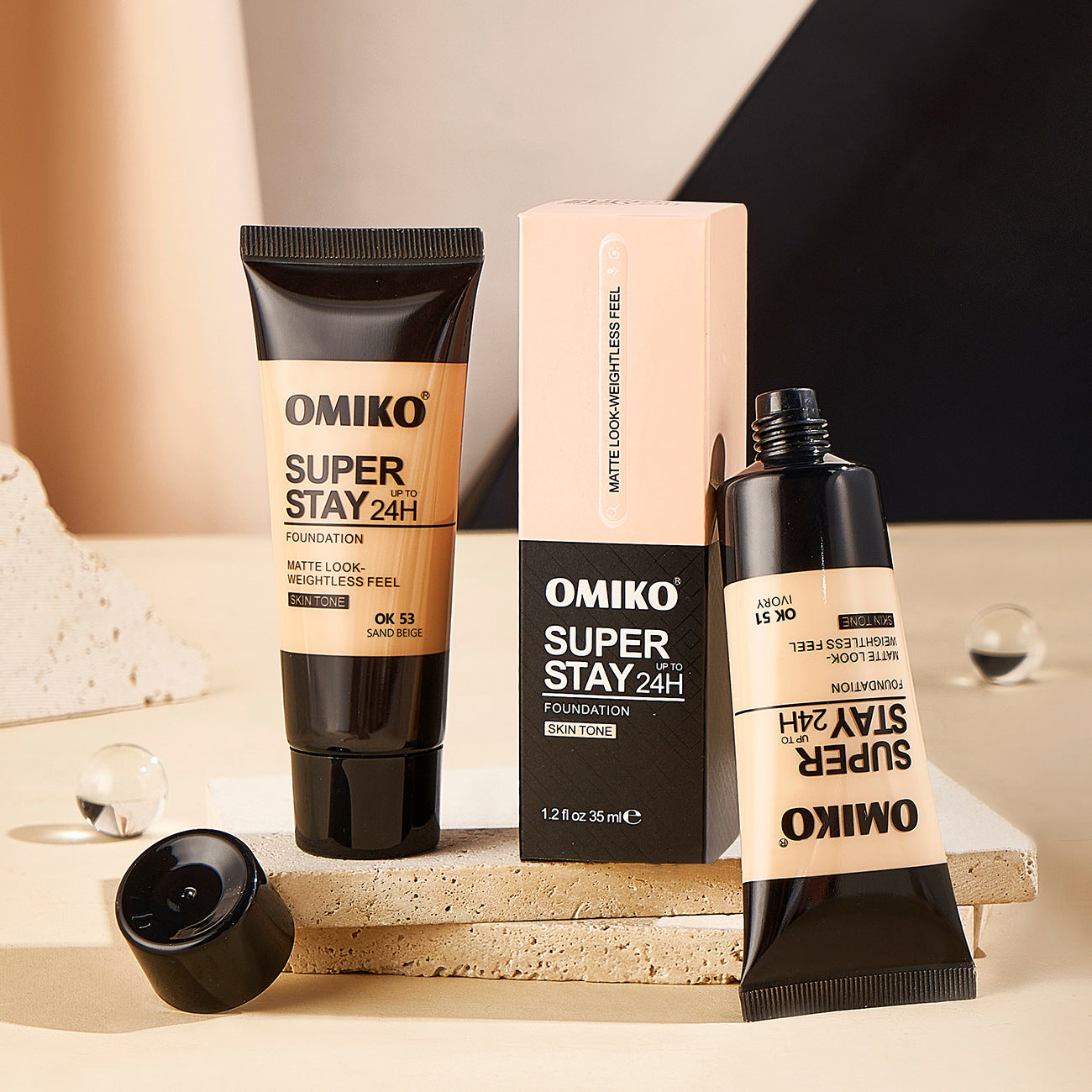 Wischfestes Make-up, flüssige Foundation, Concealer, pflegende Damenpflege