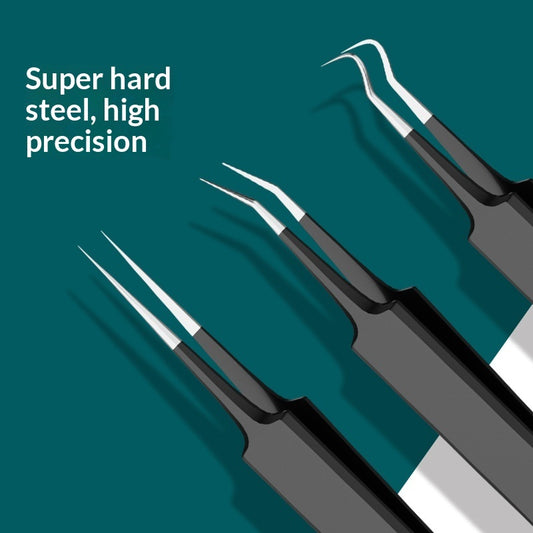 Black Beauty Salon Ultra Fine Tweezers Face Cell Clipper