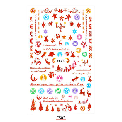 Neuer Nagelaufkleber Weihnachtsmann Aufkleber Riemen Klebstoff