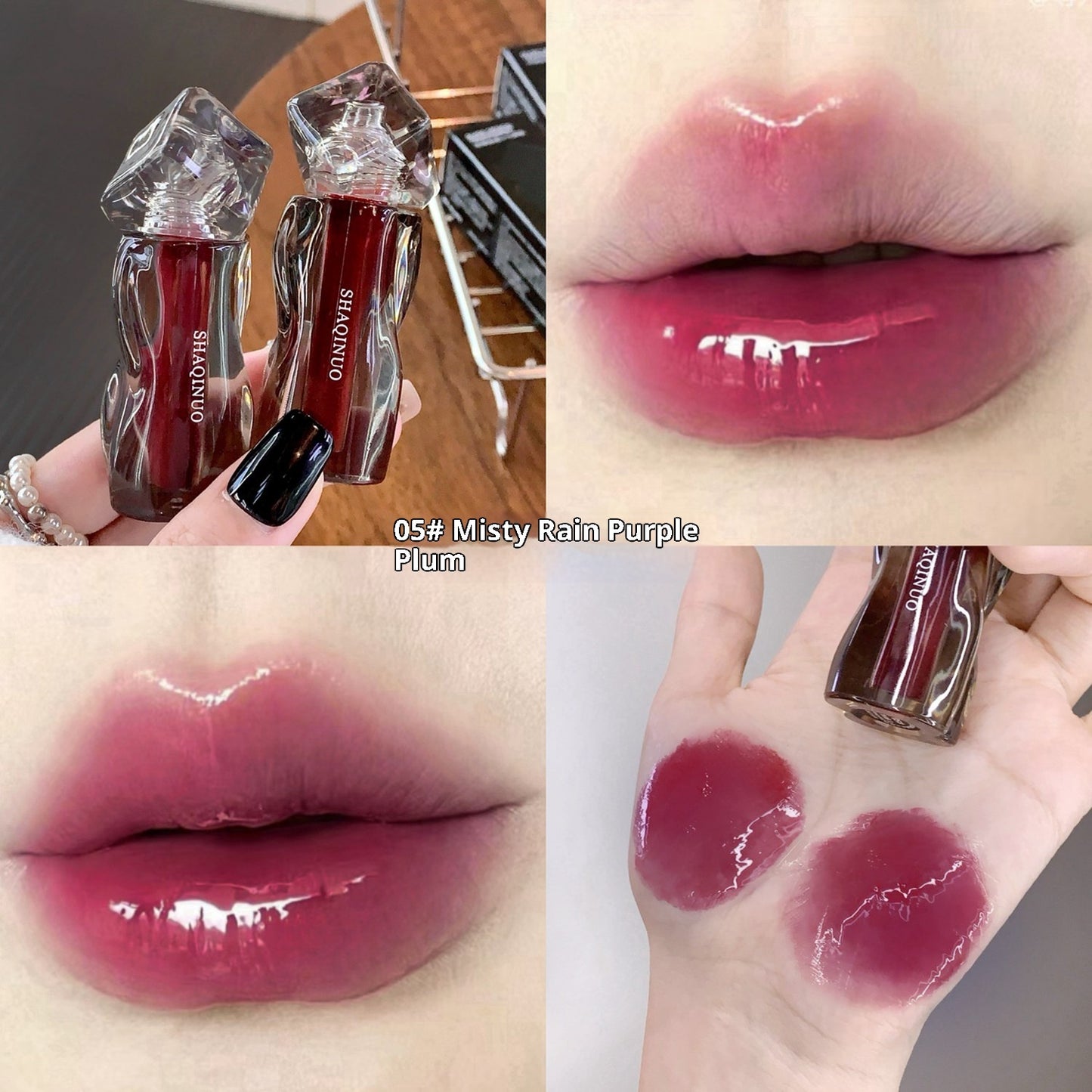 Kristallklarer, glänzender Lippenbalsam