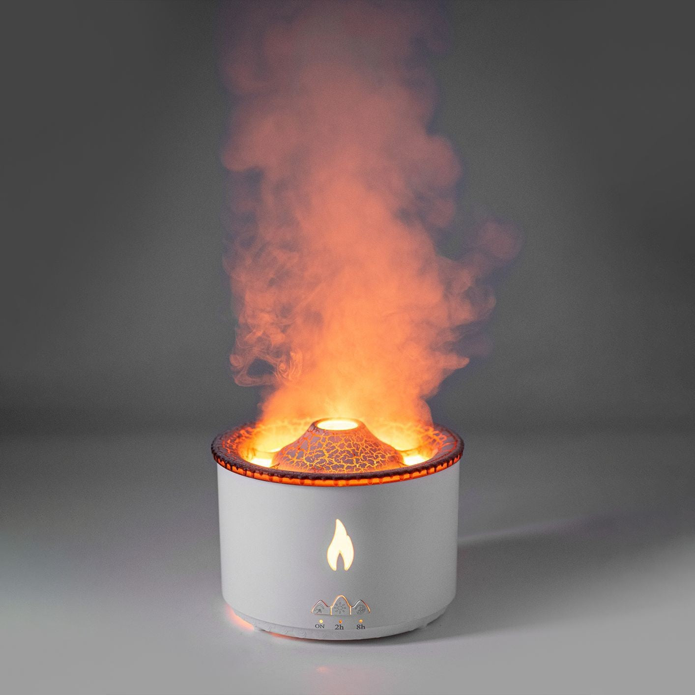 Neuer kreativer Ultraschall-Luftbefeuchter für ätherische Öle: Vulkan-Aromatherapie-Gerät mit Sprühfunktion, Quallen-Luftflammen-Diffusor
