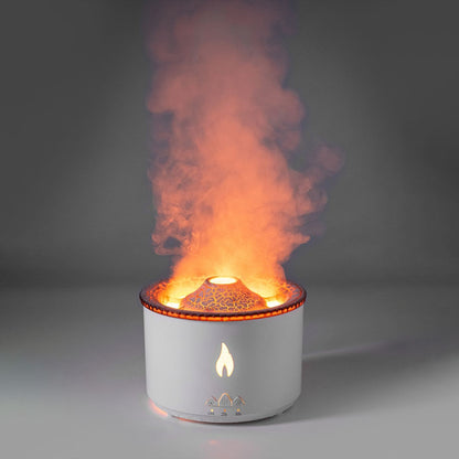 Neuer kreativer Ultraschall-Luftbefeuchter für ätherische Öle: Vulkan-Aromatherapie-Gerät mit Sprühfunktion, Quallen-Luftflammen-Diffusor