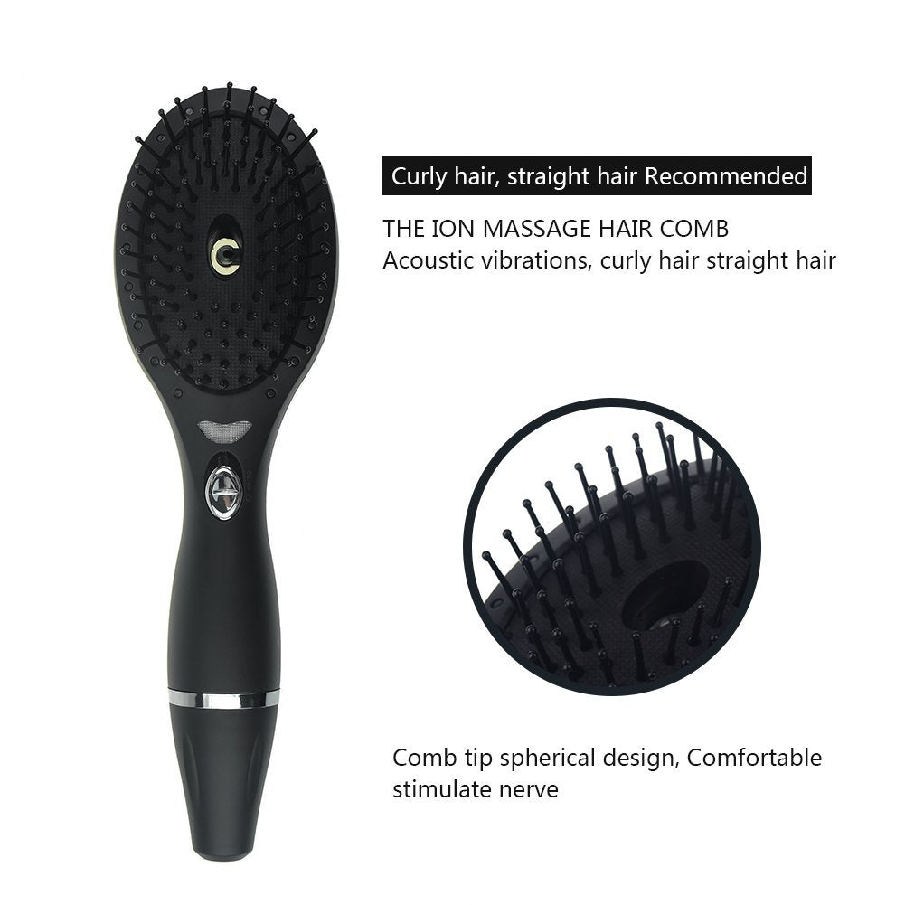 USB-wiederaufladbarer LED-Haarkamm mit roten Negativ-Ionen für Friseursalons