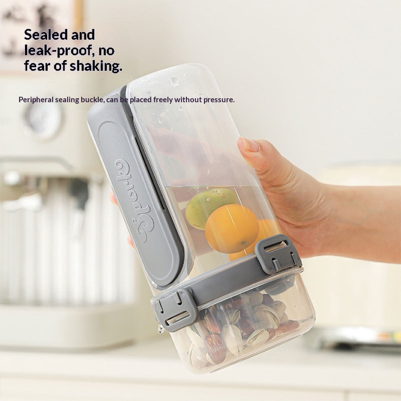 Double-layer Portable Light Food Salad Cup With Fork And Spoon, Leak-proof Sealed Lunch Box