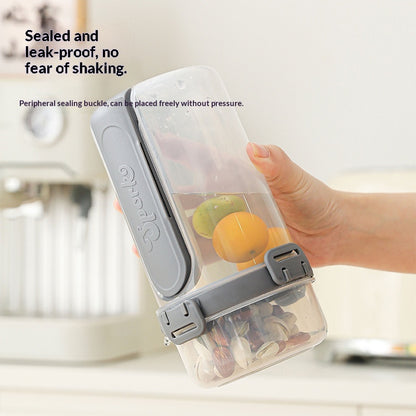 Double-layer Portable Light Food Salad Cup With Fork And Spoon, Leak-proof Sealed Lunch Box