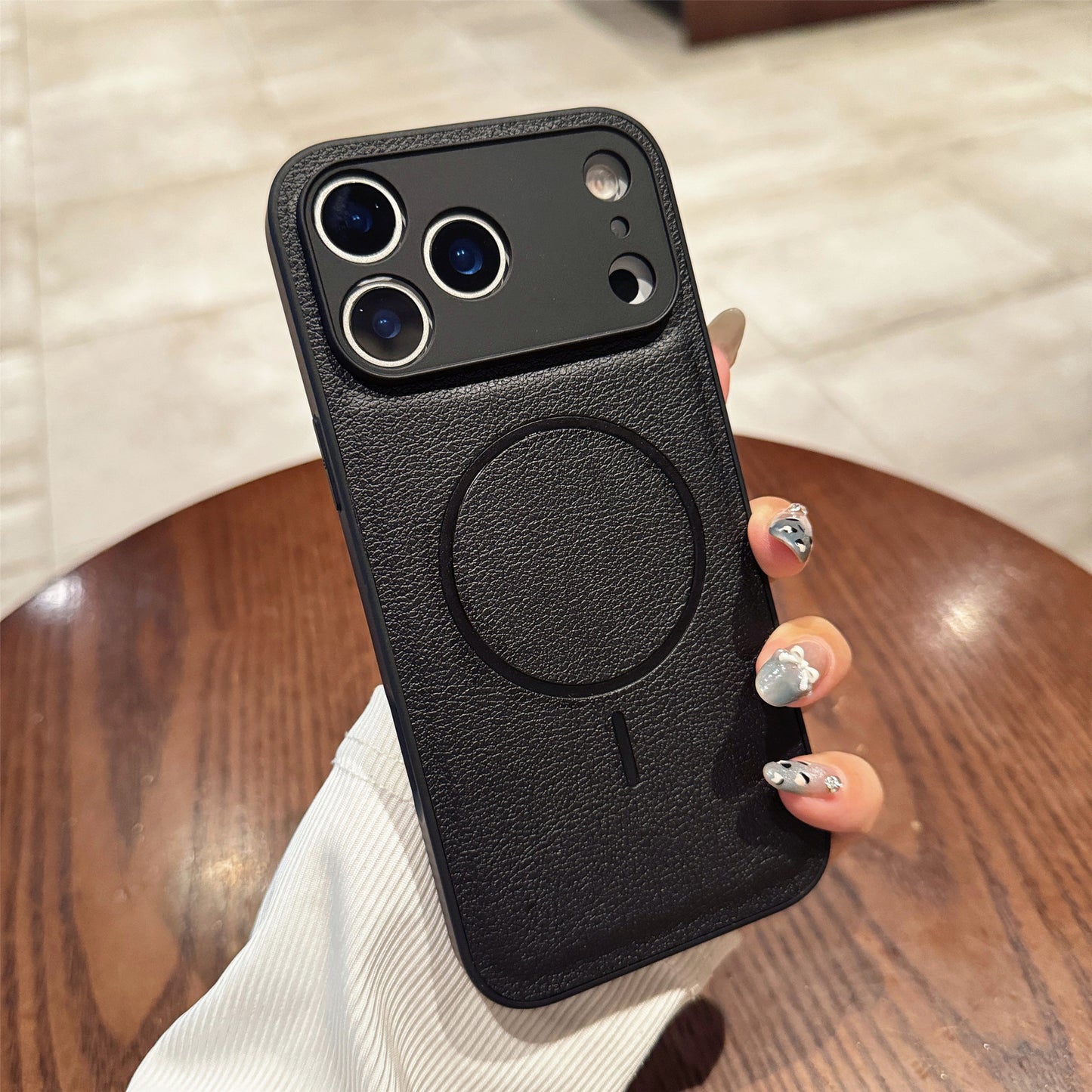 Magnetische Saugkraft, feiner Kreis, einfarbig, feine Löcher, Schutzhülle für Handys