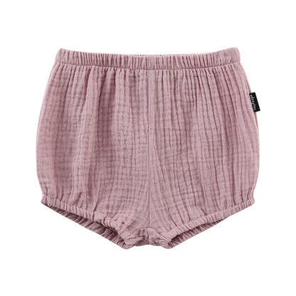 Baby-Shorts aus Baumwollkrepp, atmungsaktive, leichte Sommerhosen, Baby-Bloomers