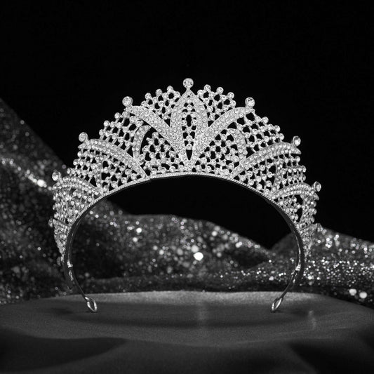 European And American Zircon Full Diamond Alloy Crown Headband