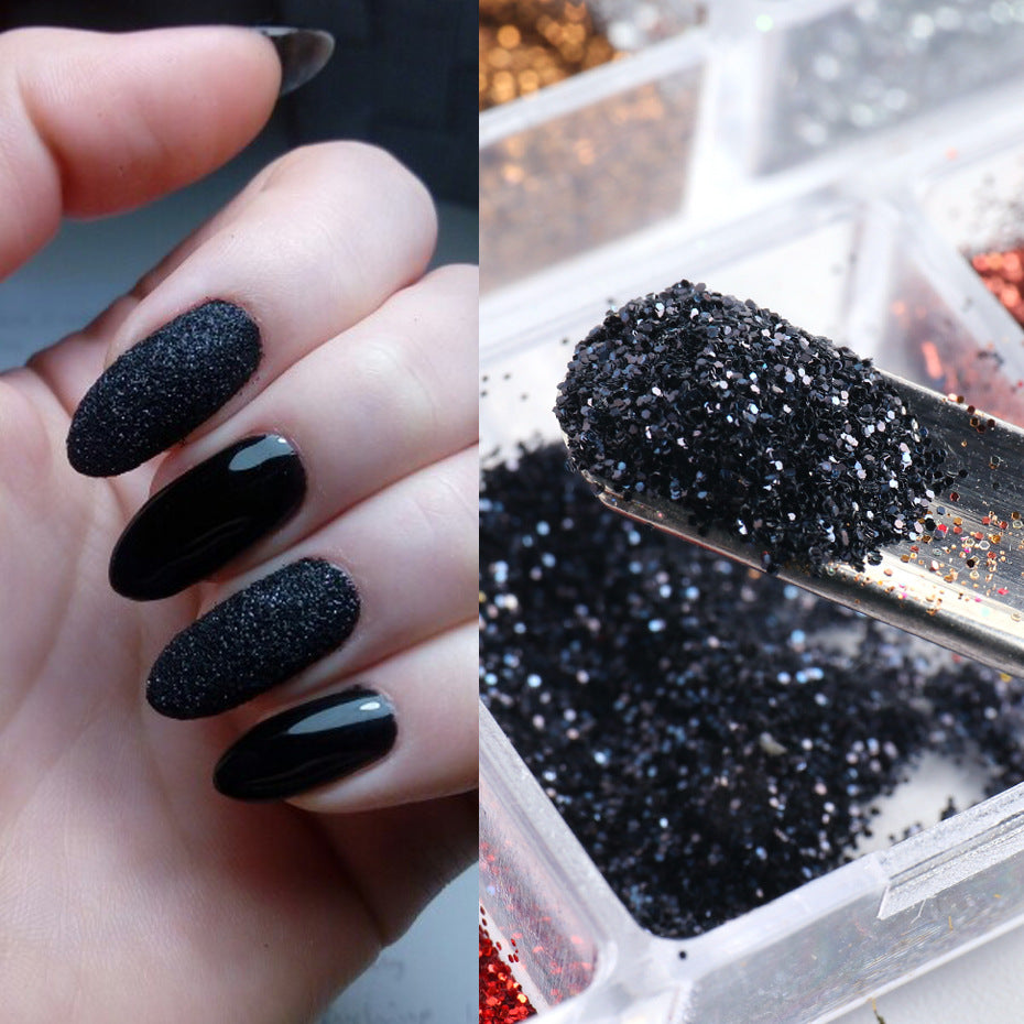 Goldene und silberne unregelmäßige Laser-Nagelglitzer-Pailletten