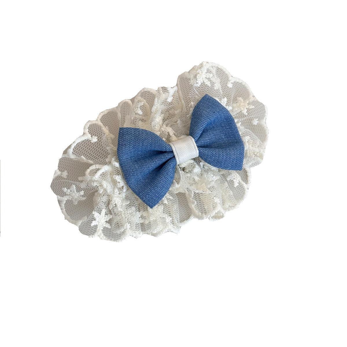 Haarspangen mit Schleife in Denimblau