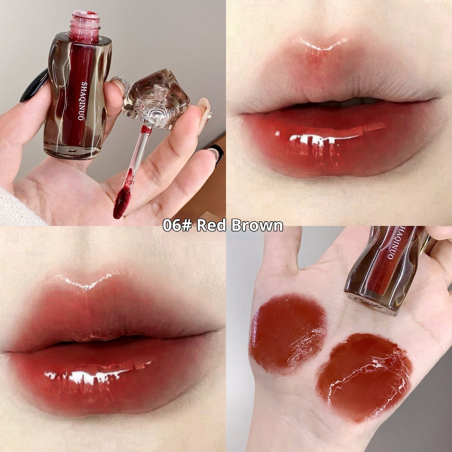 Kristallklarer, glänzender Lippenbalsam