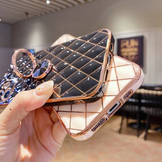 Handyhülle mit Ringhalter aus galvanisiertem Lammleder