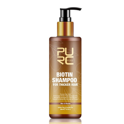 PURC Haarpflege Ingwer Biotin Dreiteiliges Shampoo Conditioner Reparatur Trockene und Frizz Ätherisches Öl