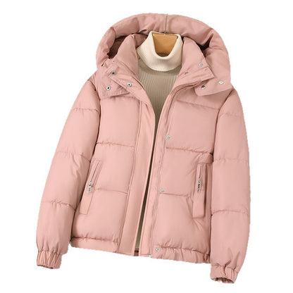 Dick wattierter Kapuzenmantel für kleine Frauen, Winterjacke