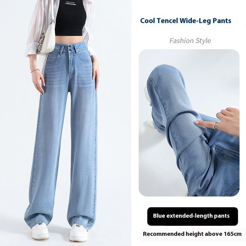 Damen Lyocell Denim Weite Hose Sommer Dünne