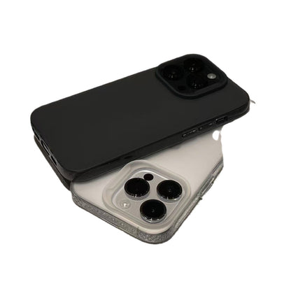 Mattierte Handyhülle mit großem Loch, schlicht und transparent