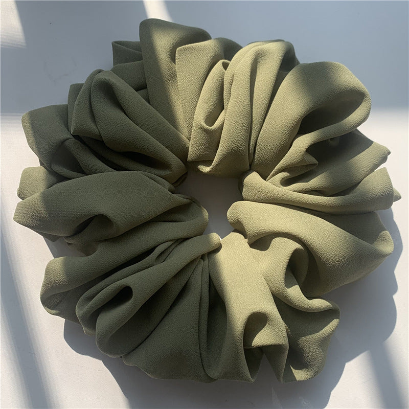 Großer Kopfstrauß aus Chiffon, Dickdarmring, Haarring