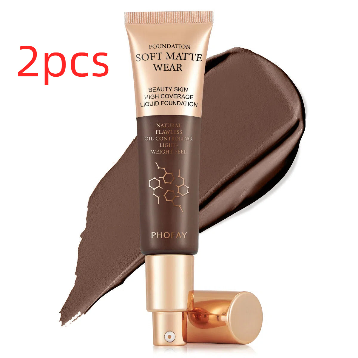 Langanhaltende Concealer-Foundation für ölige Haut, die sich nicht in Fältchen absetzt.