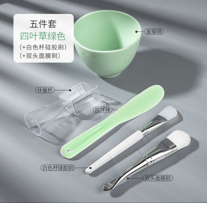 5-teiliges Gesichtsmasken-Set mit Mischschale, Hautpflege-Werkzeugset für Mädchen, Beauty-Zubehör für Frauen, Make-up-Produkte