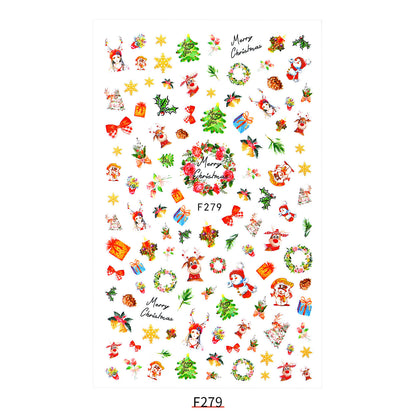 Neuer Nagelaufkleber Weihnachtsmann Aufkleber Riemen Klebstoff