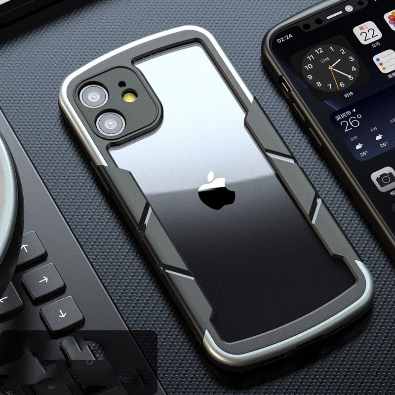 Stoßfeste, transparente Silikon-Handyhülle mit Rundumschutz und Linse