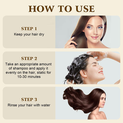 Schnell färbendes Öl-Haarpflege-Shampoo für flauschige Haare