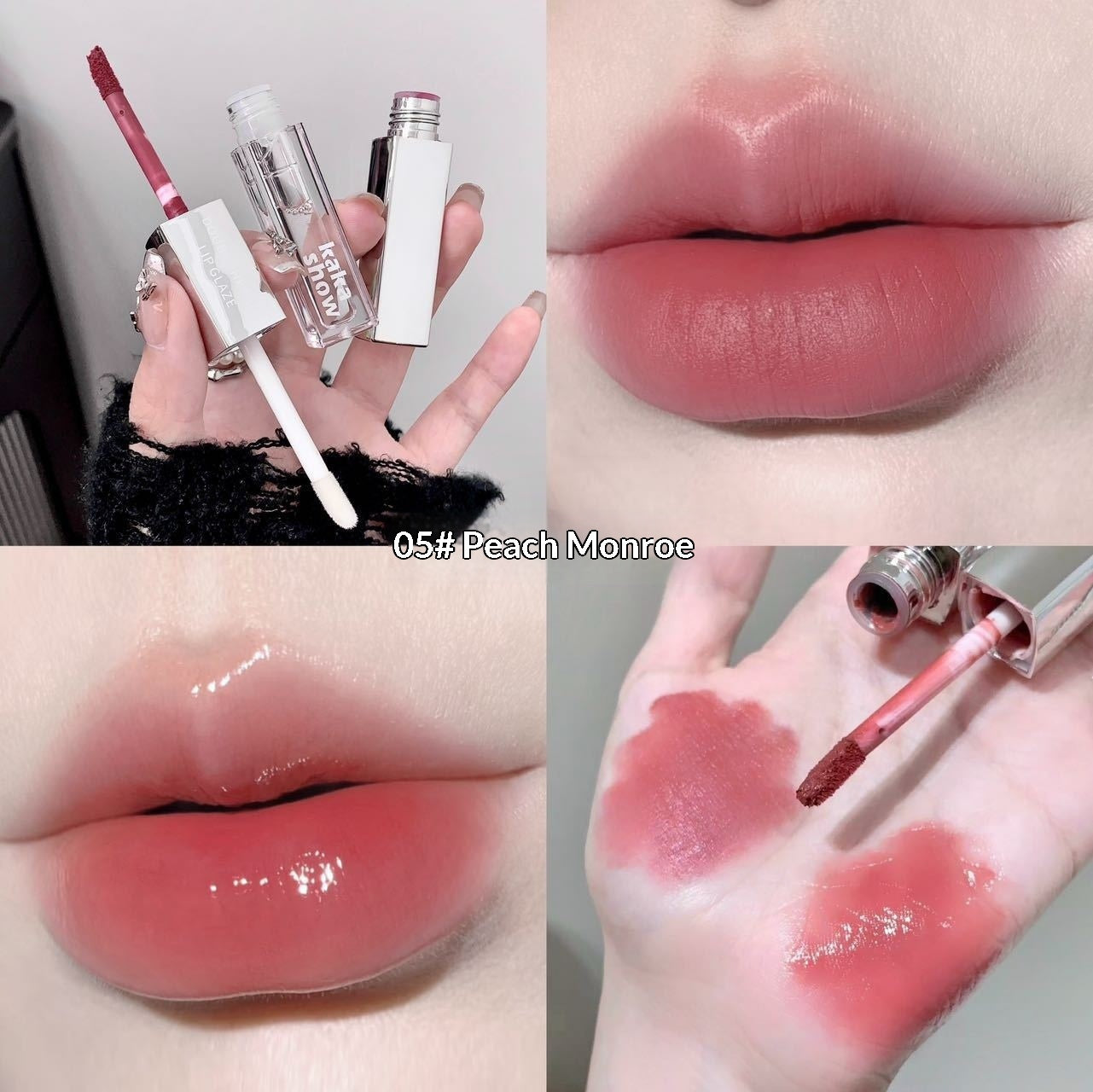 Doppelseitiger Lipgloss mit zwei Effekten, mattem Samt