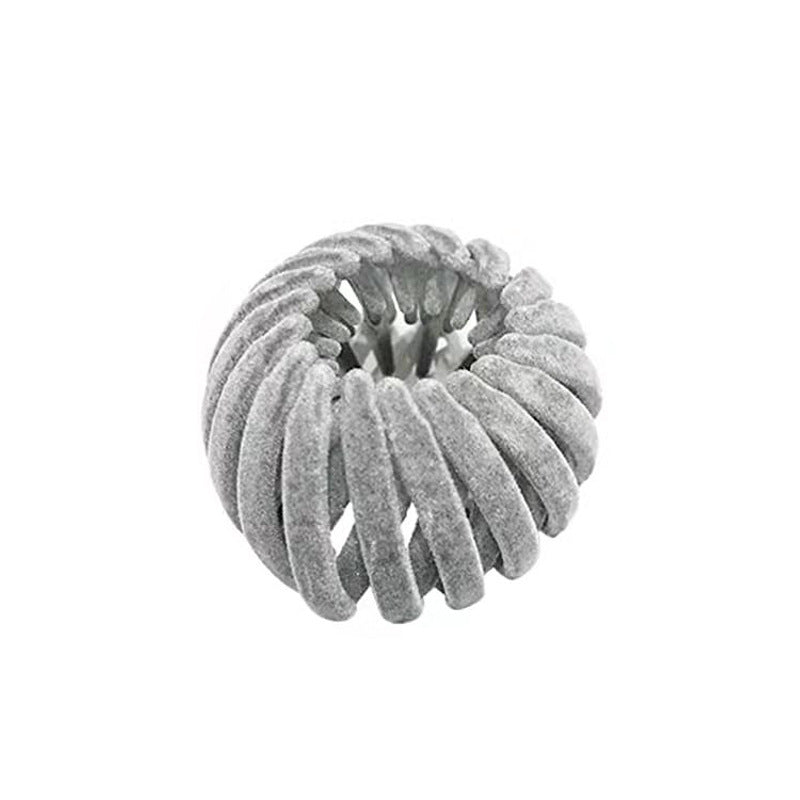 Velvet Bird's Nest Hairpin Lazy Hair Band For Bun Haircut Hair Band Girl's High Ponytail Barrettes