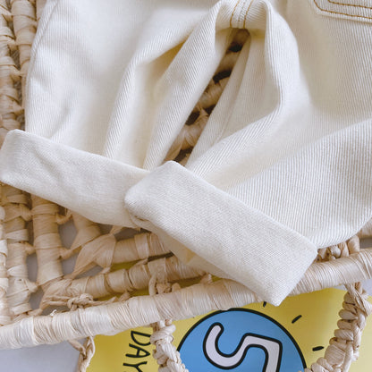 Baby-Jeans in Unifarben, lässig, hochgeschnitten und weich