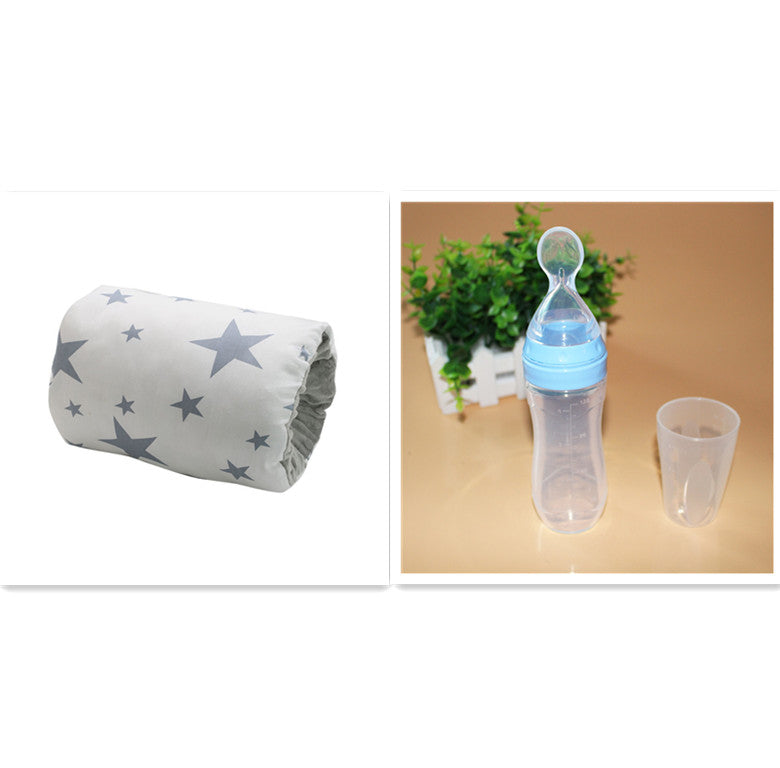 Verstellbares Stillkissen aus Baumwolle für Babys, waschbar, ideal zum Stillen.