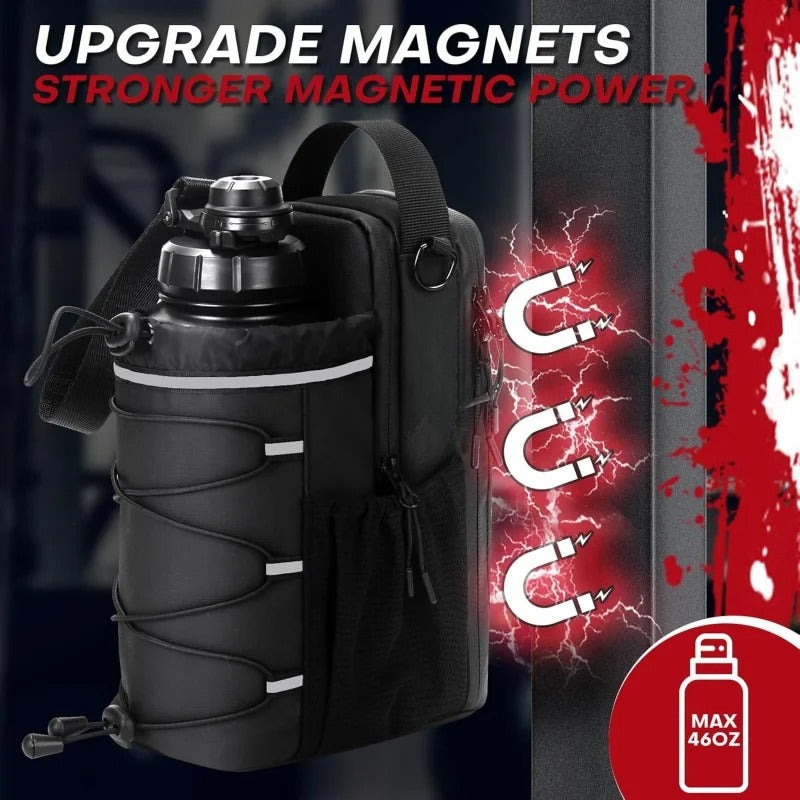 Magnetische Fitness-Kettle-Tasche, Umhängetasche, magnetische Sporttasche für Damen und Herren, Flaschenhalter mit magnetischer Befestigung