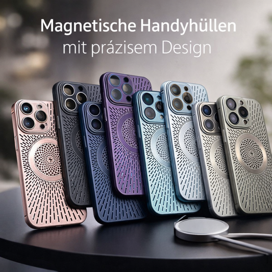 Eiskalte, atmungsaktive Handyhülle mit Wärmeableitung und Linsenschutzfolie für das iPhone 17 Pro Max