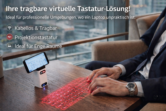 LEING FST Virtuelle Laser-Tastatur mit Bluetooth-Funktion für Computer, Tablets und Laptops – inklusive Mausfunktion