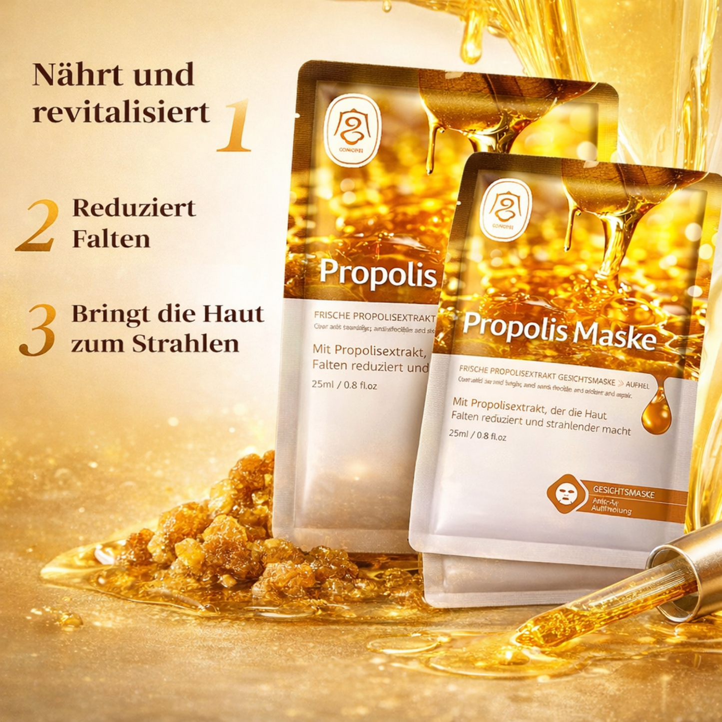 Gong Pei Aloe Vera Feuchtigkeitsspendende und Aufhellende Tuchmaske mit frischem Extrakt, 25 ml 