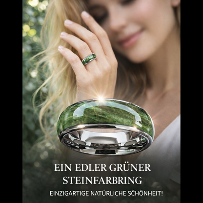 Eleganter grüner Holzmaserungsring