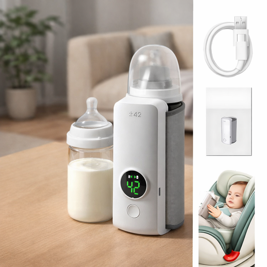 Tragbarer, kabelloser und wiederaufladbarer Flaschenwärmer mit USB-Ladefunktion und Heiztasche, tragbarer Milchwärmer mit konstanter Temperatur, universelle Flaschenisolierung