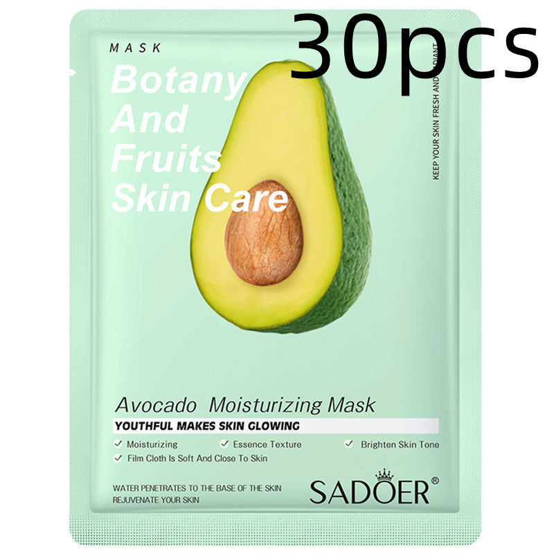 Einfache feuchtigkeitsspendende Gesichtsmaske mit Pflanzen und Früchten