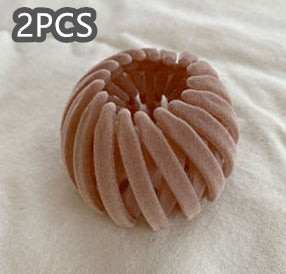 Velvet Bird's Nest Hairpin Lazy Hair Band For Bun Haircut Hair Band Girl's High Ponytail Barrettes