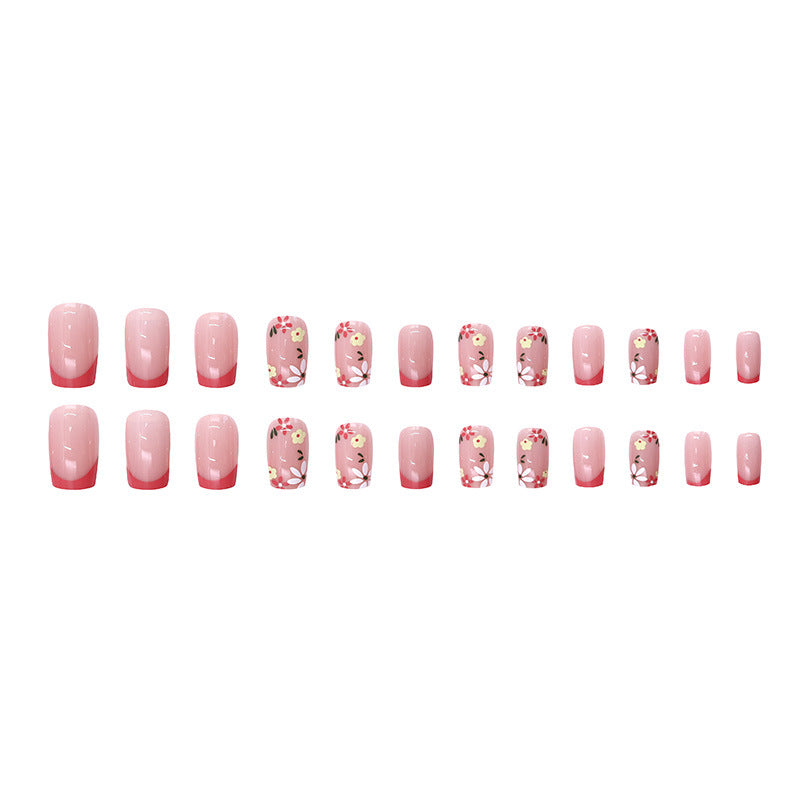 Ice-transparent Multi-color Floral Gentle Sweet Wearable Nail Art