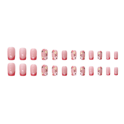 Ice-transparent Multi-color Floral Gentle Sweet Wearable Nail Art