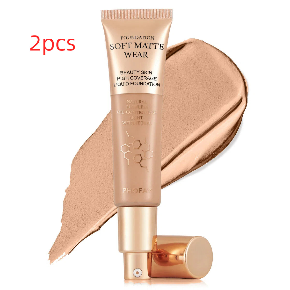 Langanhaltende Concealer-Foundation für ölige Haut, die sich nicht in Fältchen absetzt.